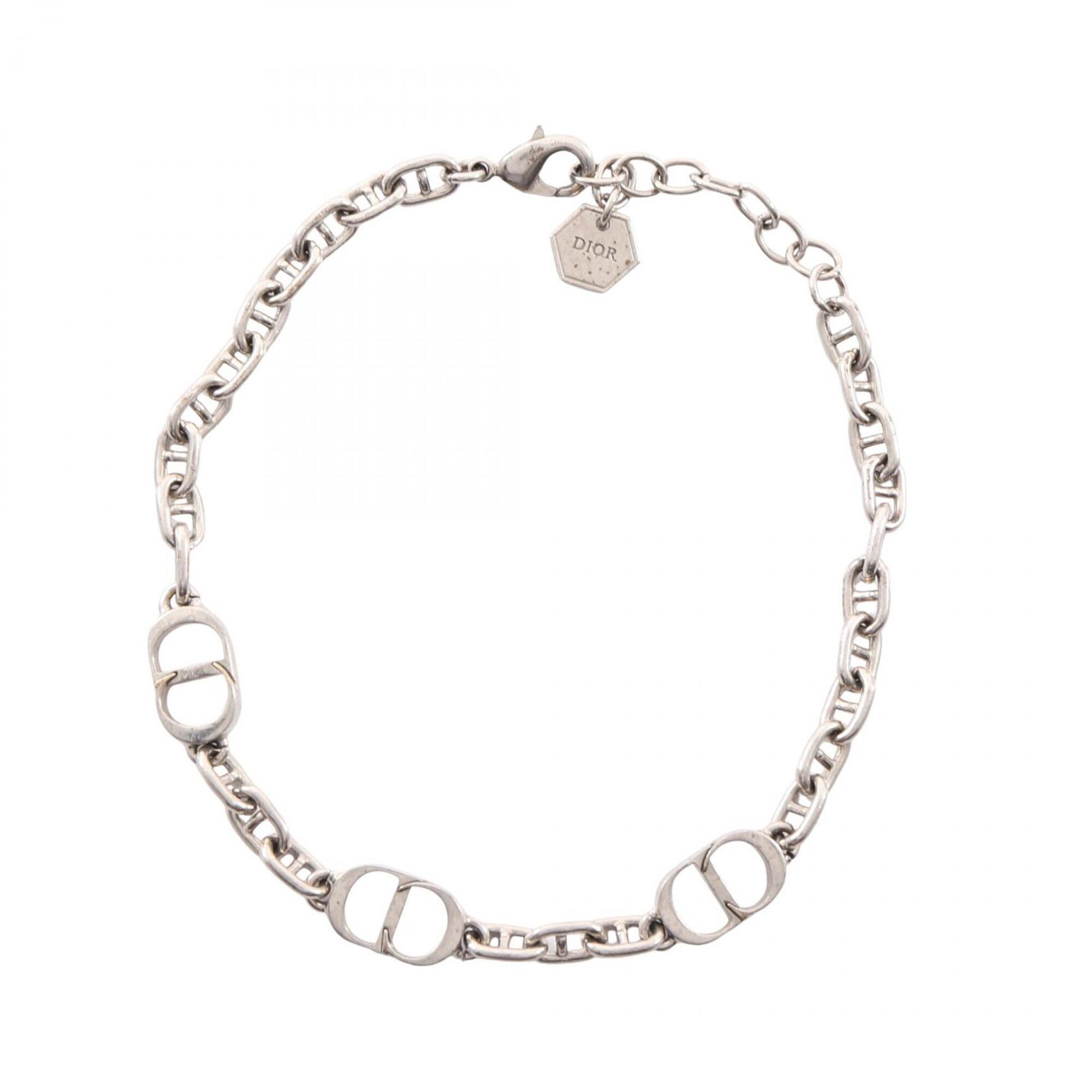 Christian Dior Dior Cd Logo Bracelet, Gold Plated (Gp), Women's, Silver Tone.